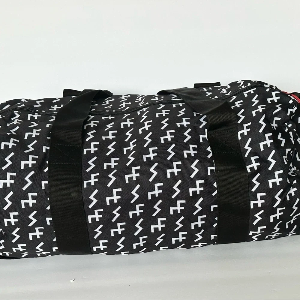 Not Dead Yet or HVlll Rune Black and White Duffel Bag NWT